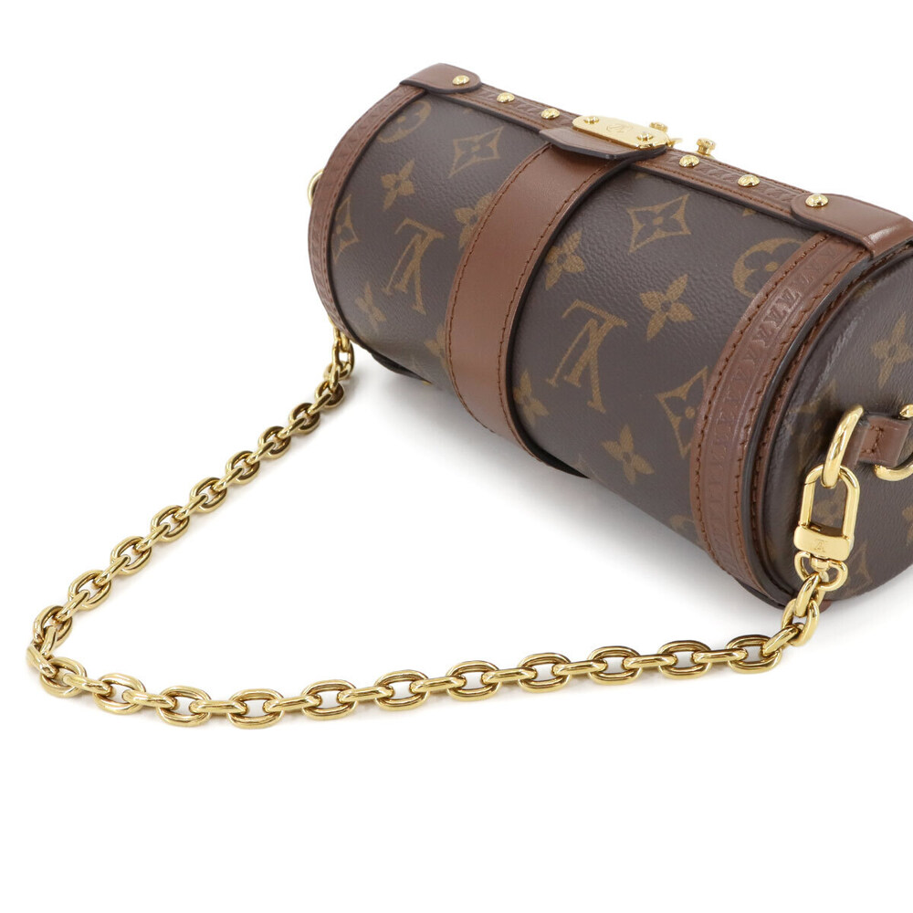 Louis Vuitton Monogram Leather Bag Trunk Shoulder Papillon Brown Brown - Picture 5 of 9
